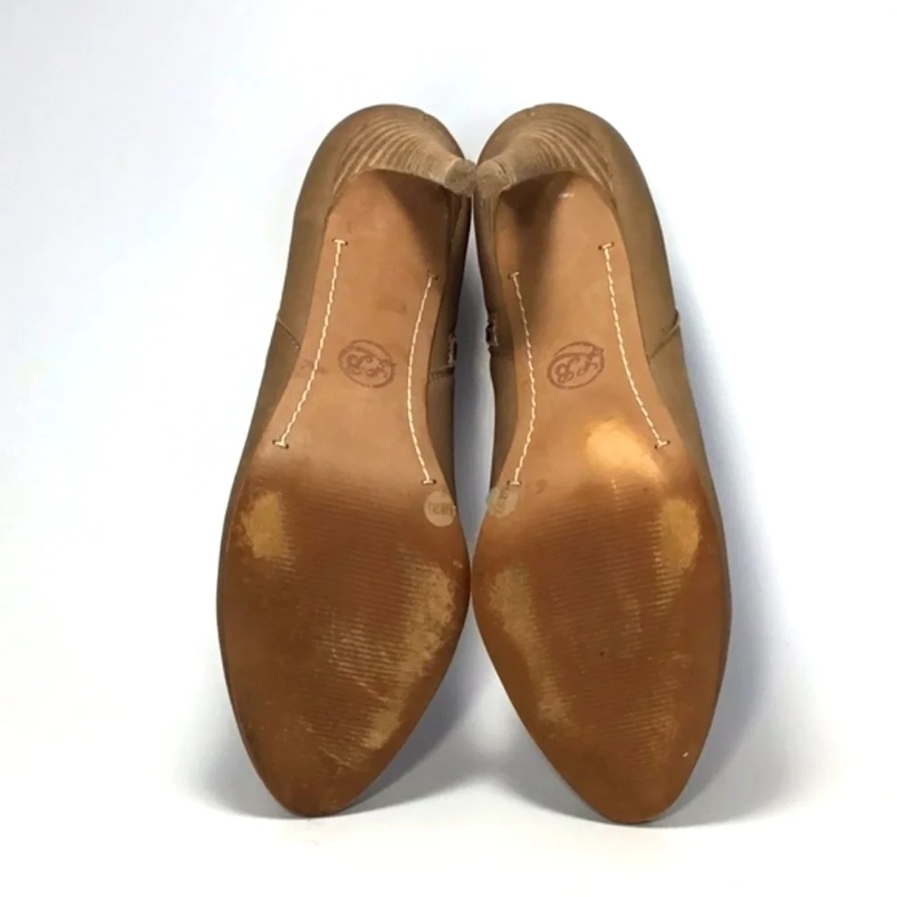 Lucky Brand Tan Sarla Leather Booties Size 9.5 M